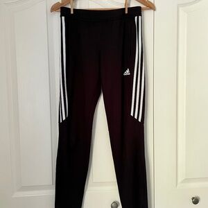 adidas Black and White Classic Half Stripe Track Pants | Size S